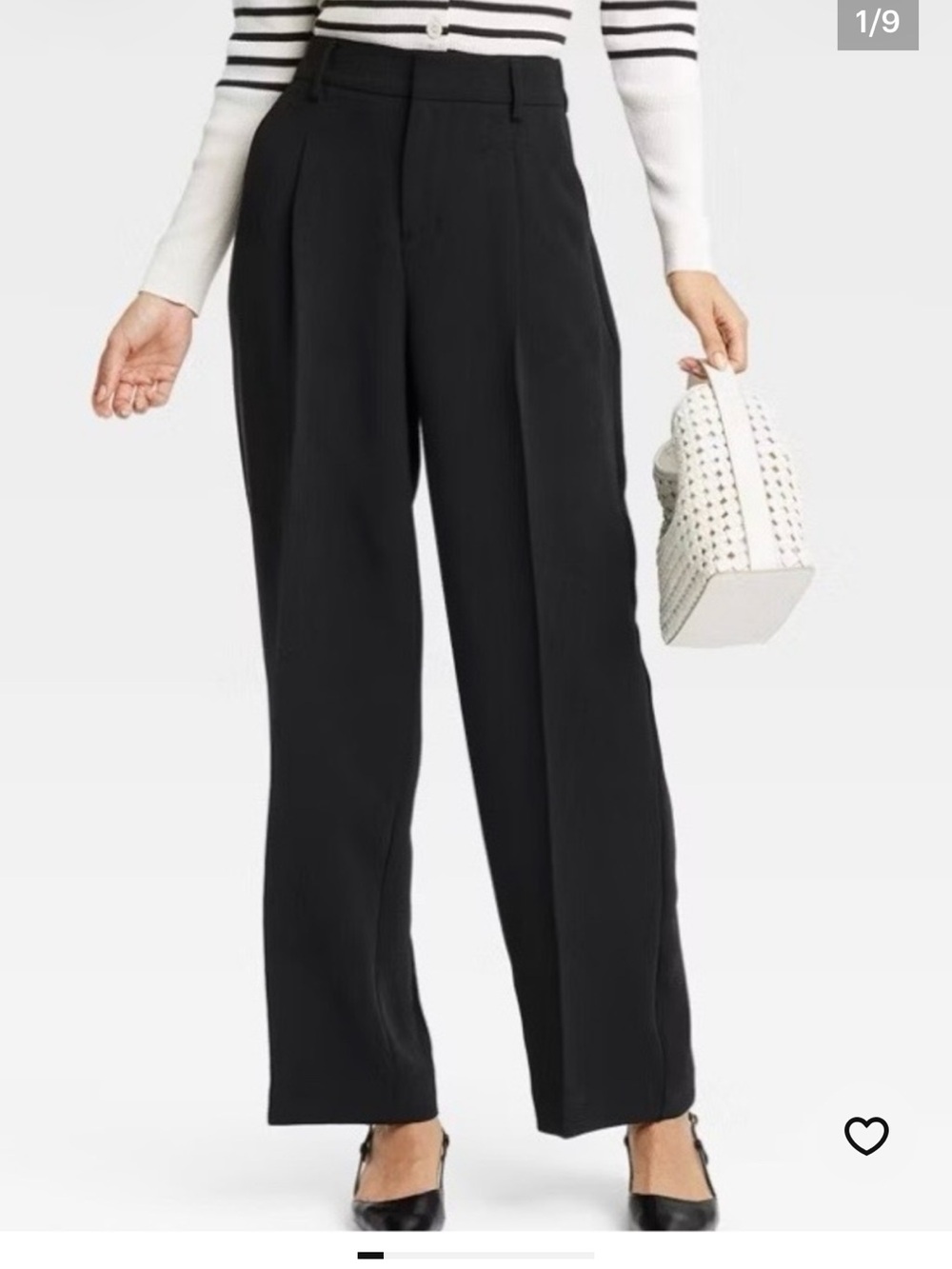A New Day Black High Rise Signature Crepe Essential Trouser